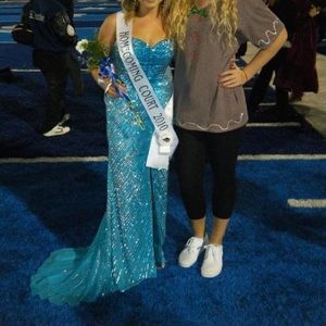 Turquoise Sheri Hill Dress